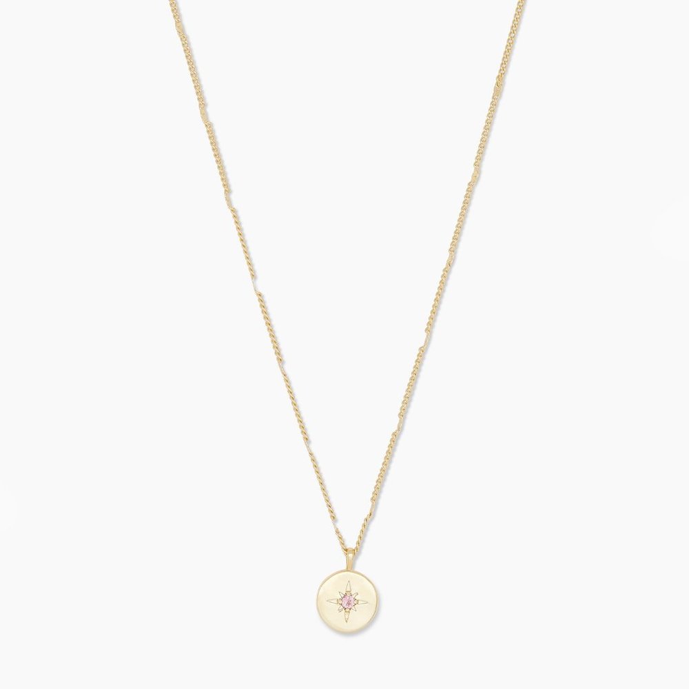 gorjana Power Birthstone Coin Necklace - October